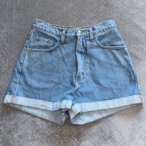 High Waist Jean Shorts 28